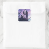 kristalliefhebbers vierkante sticker (Tas)