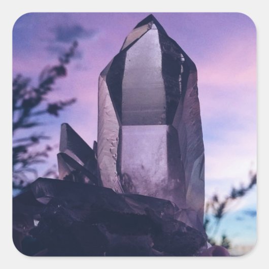 kristalliefhebbers vierkante sticker (Voorkant)