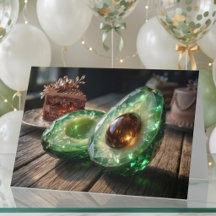 Kristallijnen Avocado Gelukkig Jubileum Foto