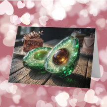 Kristallijnen Avocado Gelukkig Valentijnsdag Foto
