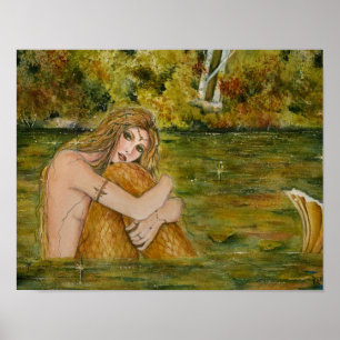 Kristalmeer Mermaid Poster van Renee L. Lavoie