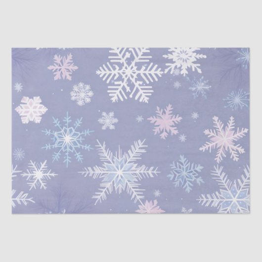 kristalsneeuwvlokken, tissuepapier (Voorkant)