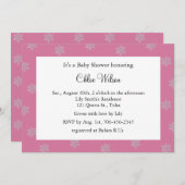 kristalsnowvlokken (roze) kaart (Voorkant / Achterkant)