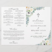 Kristen Catholic Mariage Mass Cérémonie Programme (Devant)