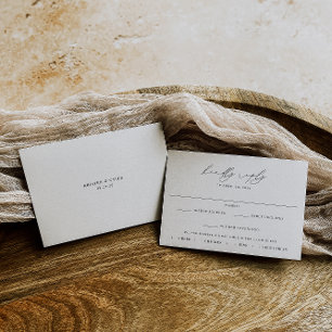 KRISTEN Minimalistische Maaltijdkeuze Trouwen RSVP Kaartje