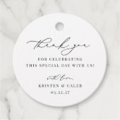 KRISTEN Moderne minimalistische bruiloft Dank u Bedankjes Labels (Voorkant)