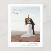 Kristin Foto Moderne bruiloft Dank u kaart (Voorkant)