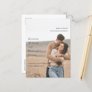 Kristin Photo Modern Wedding Save the Date Aankondigingskaart