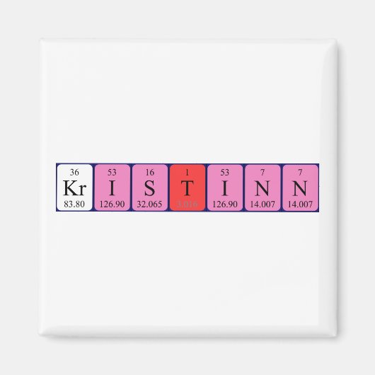 Kristinn periodieke lijstnaam magnet magneet (Voorkant)