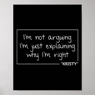 Kristy Quote Gepersonaliseerde Naam Grappig Verjaa Poster