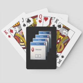 Kritieke Fout — Retro Windows Waarschuwingsvenster Pokerkaarten