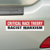 Kritieke rastheorie is racisme-marxisme bumpersticker (Op auto)