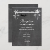 Kritisch Bestemming Reis Trouwreceptie Kaart (Voorkant / Achterkant)