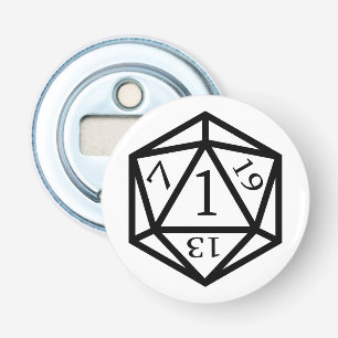 Kritische defecte D20-Button Button Flesopener