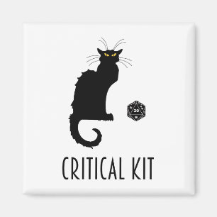 Kritische kit Funny Cat D20 RPG Tabletop Gaming Magneet
