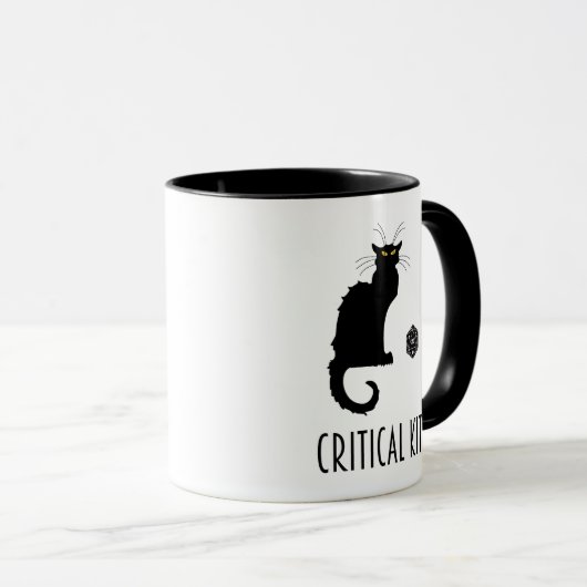 Kritische kit Funny Cat D20 RPG Tabletop Gaming Mok (Voorkant rechts)