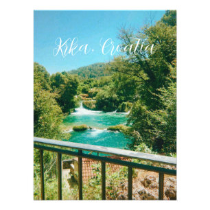 Krka, Kroatië Waterval Reis Souvenir Foto Afdruk