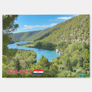 Krka rivier in Kroatië, reizen Magneet