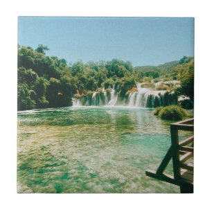 Krka-watervallen - Krka Nationaal Park - Kroatië Tegeltje