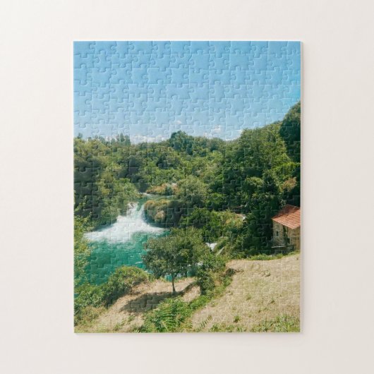 Krka Watervallen - Nationaal Park Krka - Kroatië Legpuzzel (Verticaal)