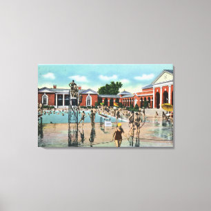 Kroaten in de Saratoga-zwembad Canvas Afdruk