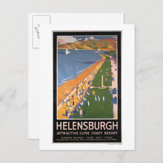 Kroaten langs het Poster van Clyde Coast Beach Rai Briefkaart (Voorkant / Achterkant)