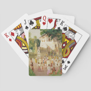 Kroaten op een monument in India, 1895 (m/c & potl Speelkaarten