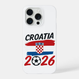 Kroatië 2026 Voetbal Fan Design Vlag Kleuren iPhone 15 Pro Hoesje