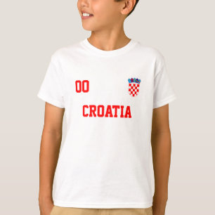 Kroatië aangepaste naam en nummer Football jersey T-shirt