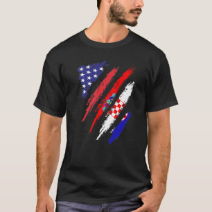 Kroatië American Grown Flag USA Patriot Heritage M T-shirt