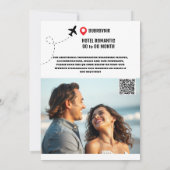 Kroatië bestemming bruiloft save the date modern (Achterkant)