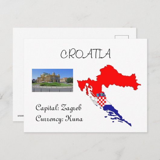 Kroatië Briefkaart (Voorkant / Achterkant)