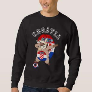 Kroatië Dabbing Hedgehog Kroatische vlag Hrvatska Trui