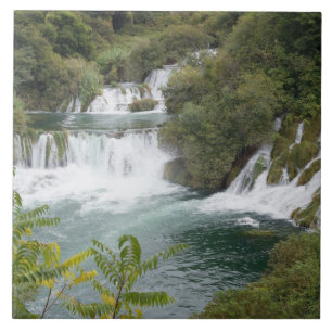 Kroatië, Dalmatië, Nationaal Park Krka-watervallen Tegeltje