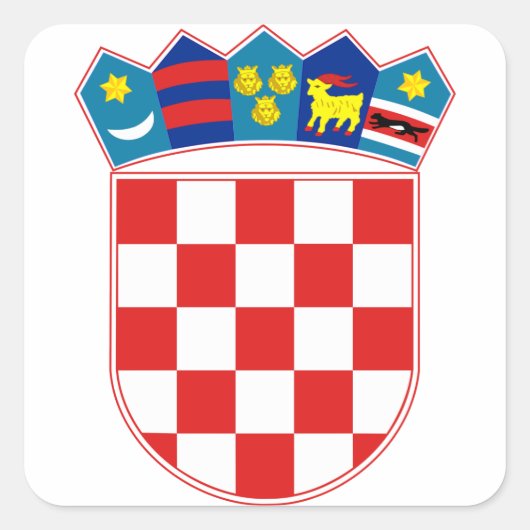 kroatië embleem vierkante sticker (Voorkant)
