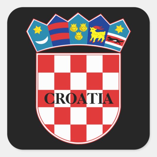 kroatië embleemsticker vierkante sticker (Voorkant)