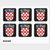 kroatië embleemsticker vierkante sticker (Vel)