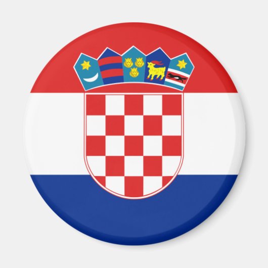 Kroatië Flag Magnet Magneet (Voorkant)