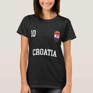Kroatië Hoodie 10 Kroatisch voetbalelftal op de vl T-shirt