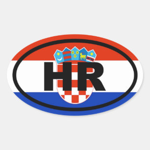 Kroatië HR Europees Ovale Sticker