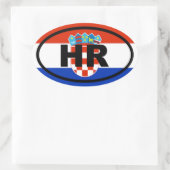Kroatië HR Europees Ovale Sticker (Tas)