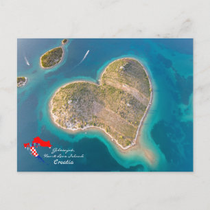 Kroatië   Hrvatska   Galešnjak, Heart Love Island Briefkaart