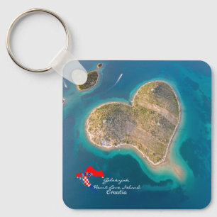 Kroatië Hrvatska Galešnjak, Heart Love Island Sleutelhanger