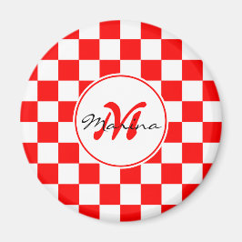 Kroatië | Hrvatska | Geruite naam Monogram Magneet