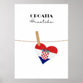 Kroatië Hrvatska Poster (Voorkant)