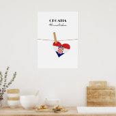 Kroatië Hrvatska Poster (Keuken)