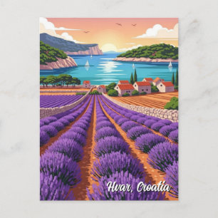 Kroatië Hvar Lavendelvelden Briefkaart