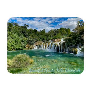 Kroatië, Krka-watervallen panorama-opname op afsta Magneet