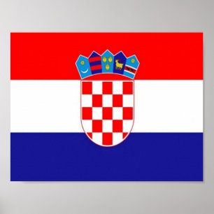 Kroatië - Kroatische vlag - Poster