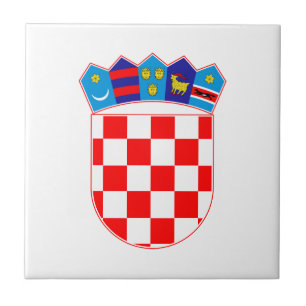 Kroatië land coat wapensymbool embleem vlag tegeltje